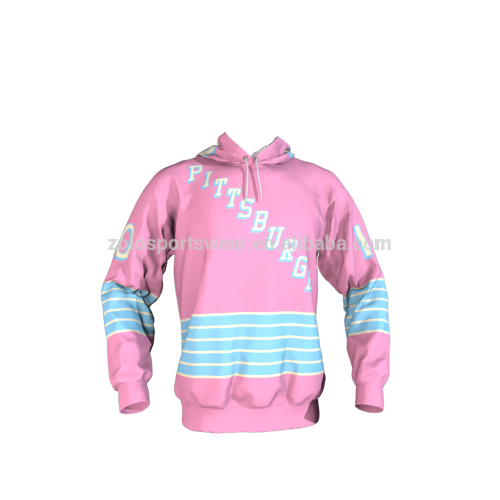 Cheap custom graphic sbulimation women's pull over hockey hoodie